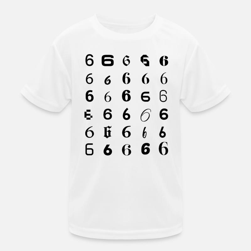 Typographie : mosaïque à 6 chiffres T-shirt sport Enfant