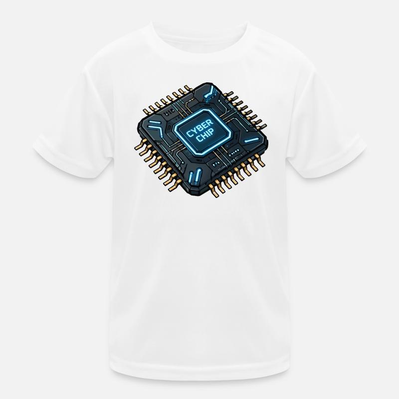 Cyberchip Circuit Néon T-shirt sport Enfant