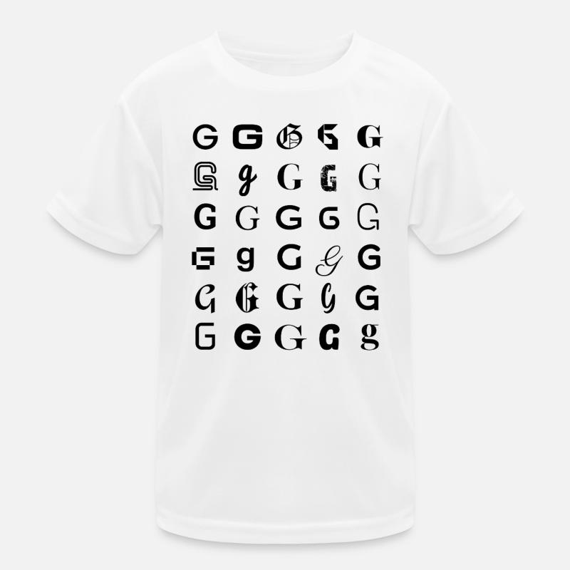 Typographie : design de mosaïque de lettres G T-shirt sport Enfant