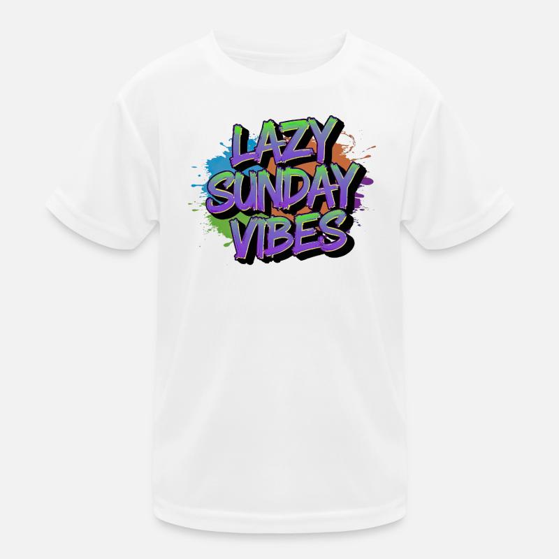 Lazy Sunday Vibes Graffiti Kids Functional T-Shirt