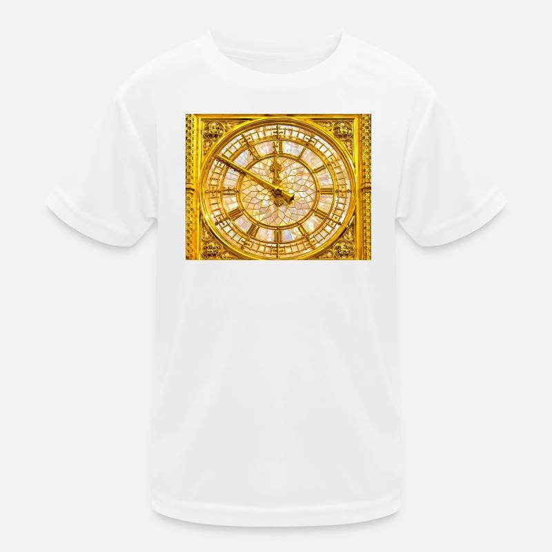 Goldene Barockuhr Kinder Funktions-T-Shirt