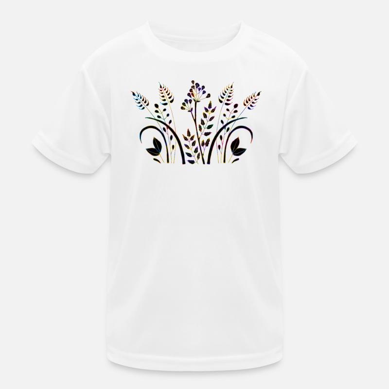 Blumen Kinder Funktions-T-Shirt