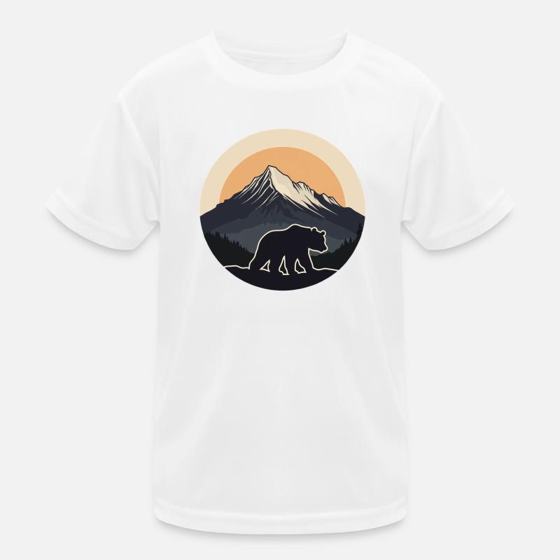 Wilder Braunbär Kinder Funktions-T-Shirt