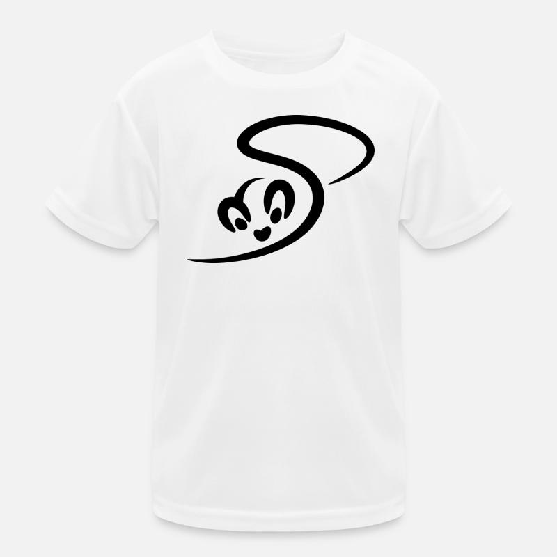 Beautiful stylized white stoat Kids Functional T-Shirt