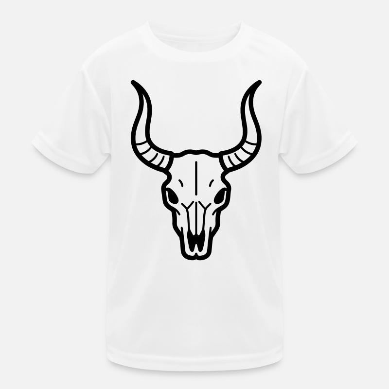 Stierschädel Kinder Funktions-T-Shirt