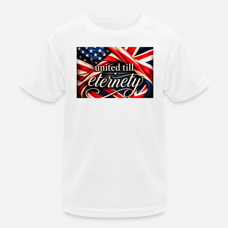 Vereinigte Flaggen bis zur Ewigkeit Kinder Funktions-T-Shirt