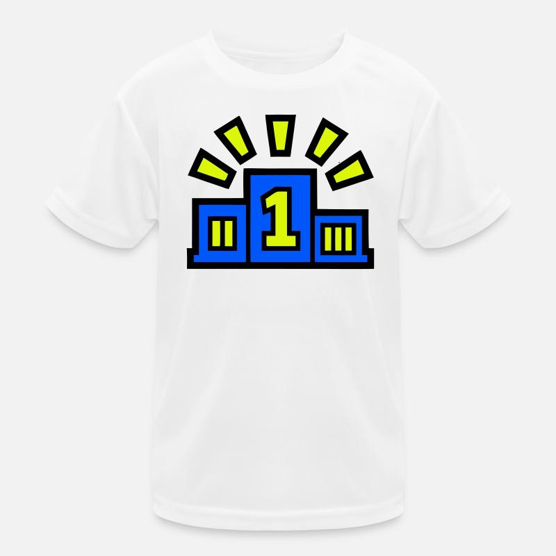 Sieger Podest Platz 1 Champion Kinder Funktions-T-Shirt