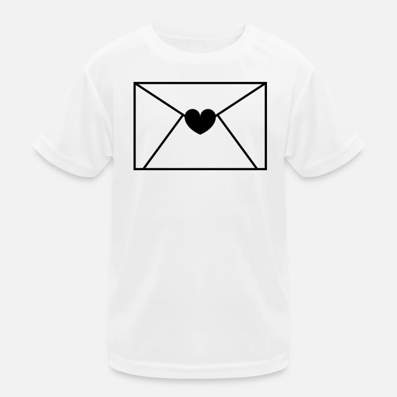 Envelope Heart Letter Kids Functional T-Shirt