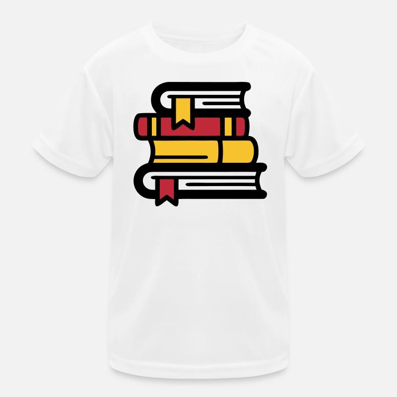 Book Stack Reading BookTok Colorful Kids Functional T-Shirt