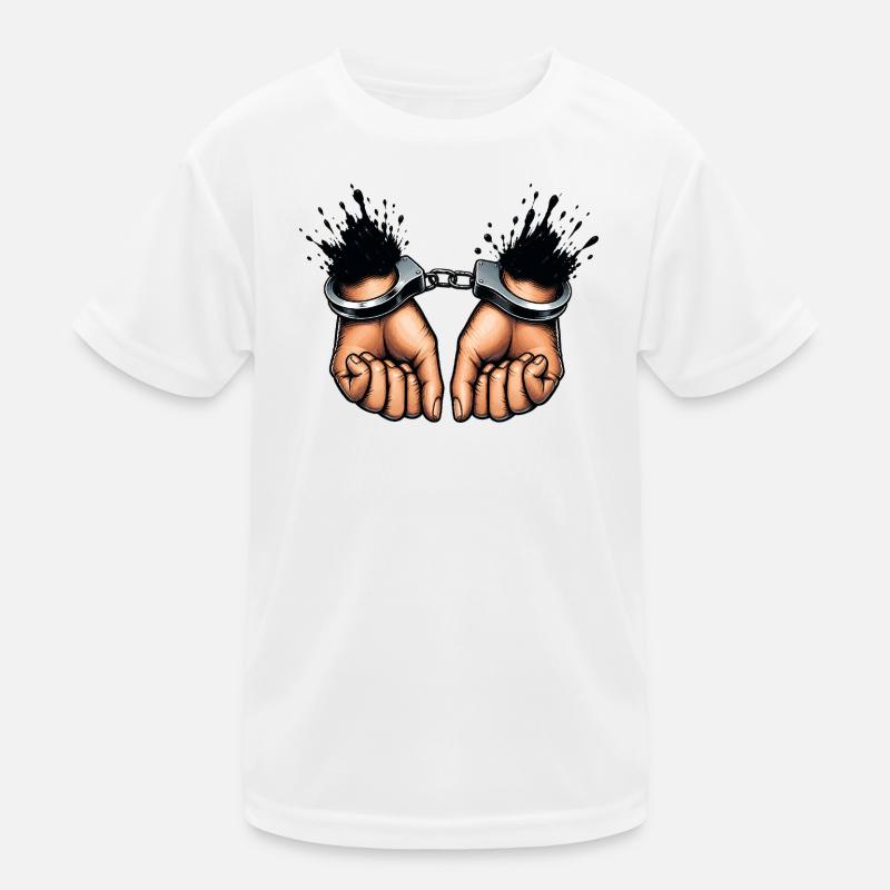 Bound Hands Rebellion Design Kids Functional T-Shirt