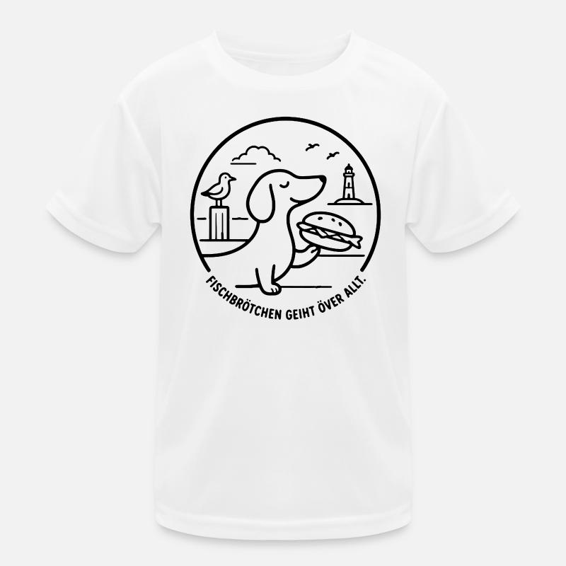 Fischbrötchen geiht över all Moin norddeutsch Kinder Funktions-T-Shirt