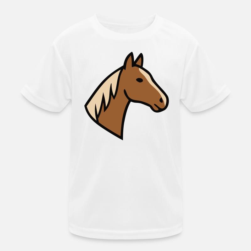 Horse Head Mane Haflinger Kids Functional T-Shirt