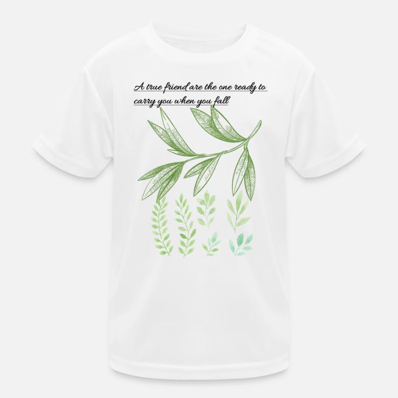 Leaf Embrace: Ehrliche Freundschaftszitat Kinder Funktions-T-Shirt