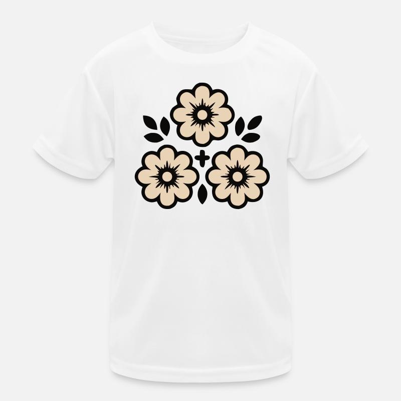 Folklore Blumen Blüten Tracht Kinder Funktions-T-Shirt