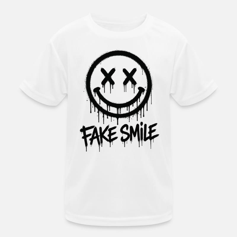 Fake Smile Graffiti Kinder Funktions-T-Shirt