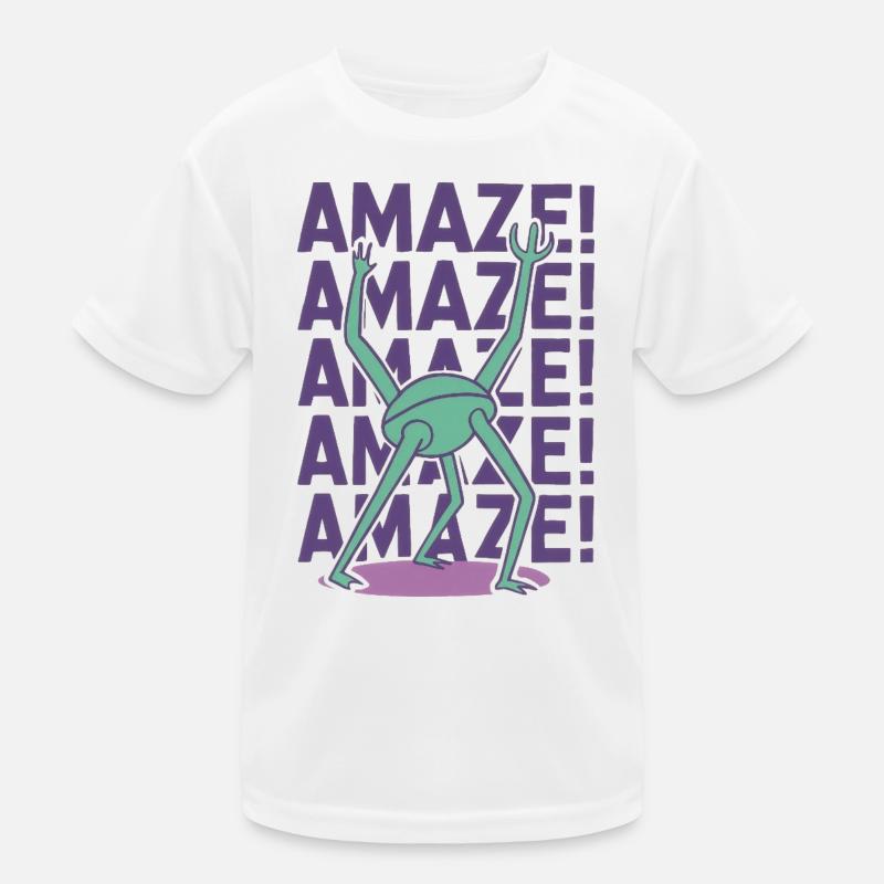 Rocky Amaze Alien-Gruß Kinder Funktions-T-Shirt