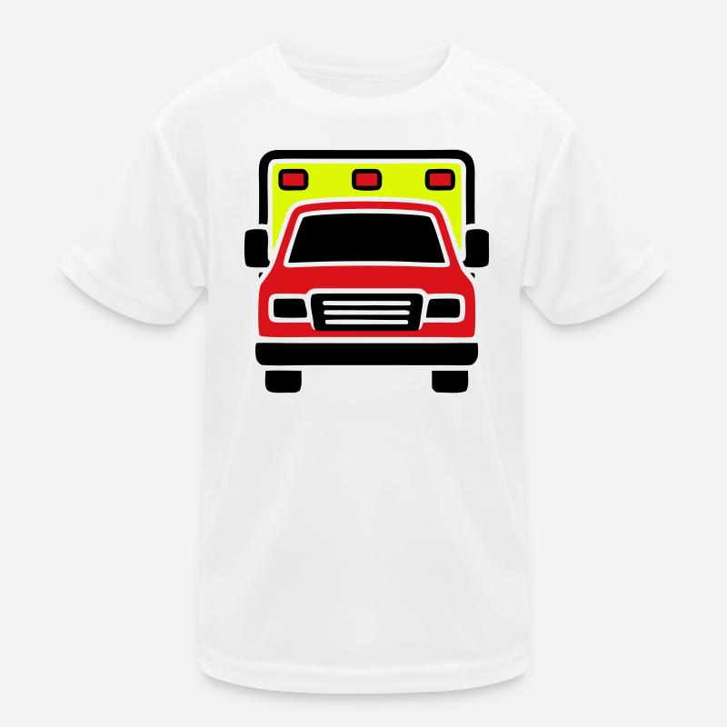 Rettungswagen Krankenwagen Front Kinder Funktions-T-Shirt