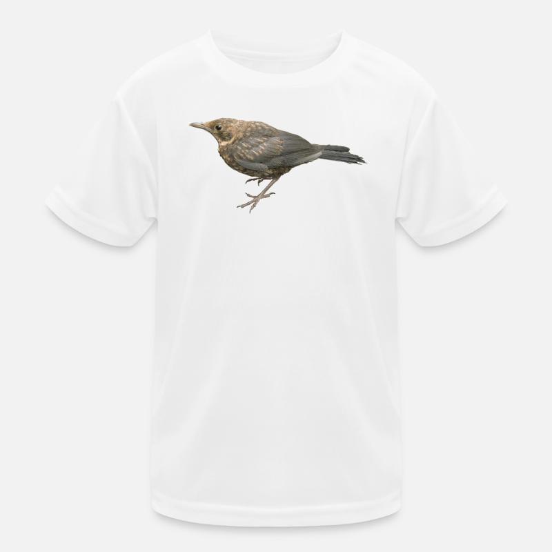 Amsel Jungvogel Kinder Funktions-T-Shirt