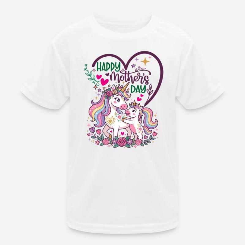 Alles Gute zum Muttertag, Einhorn-Mama Kinder Funktions-T-Shirt