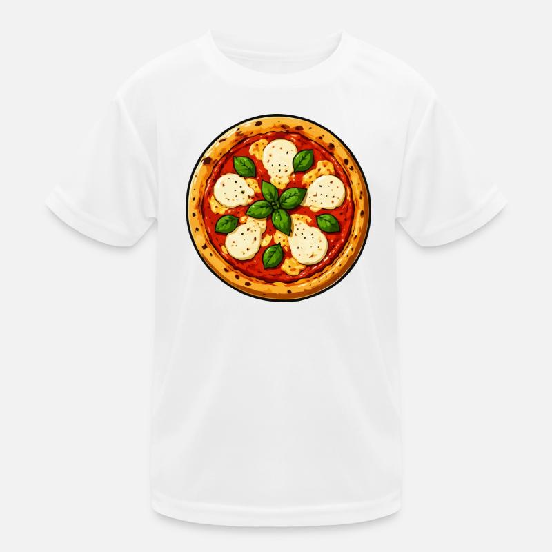 Basilikum-Pizza Comic Kinder Funktions-T-Shirt