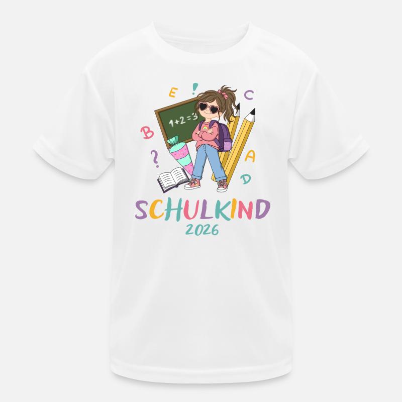 Schulkind 2026 – Bunte Lernwelt Kinder Funktions-T-Shirt