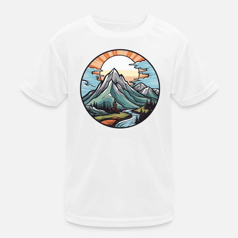 Berge Landschaft Kinder Funktions-T-Shirt