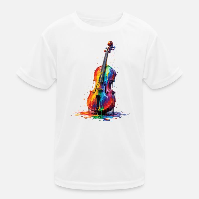 Viola with dripping paint Kids Functional T-Shirt