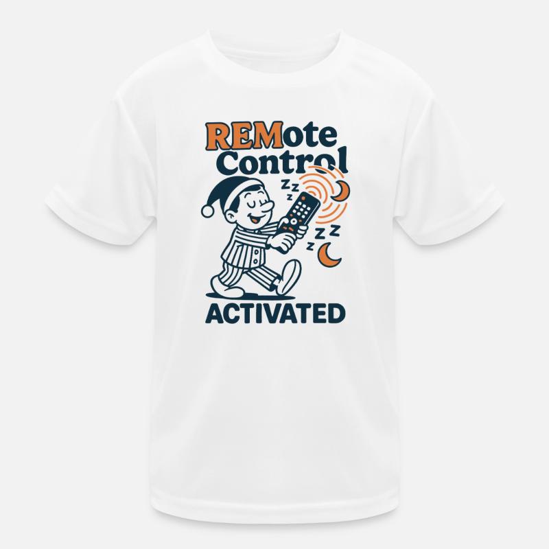 Sleep Remote Control | Sleepwalking Humor Kids Functional T-Shirt