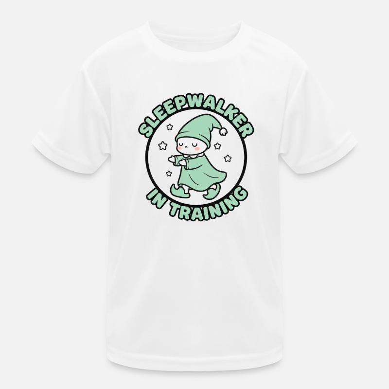 Sleepwalkers in training | Sleep humor Kids Functional T-Shirt