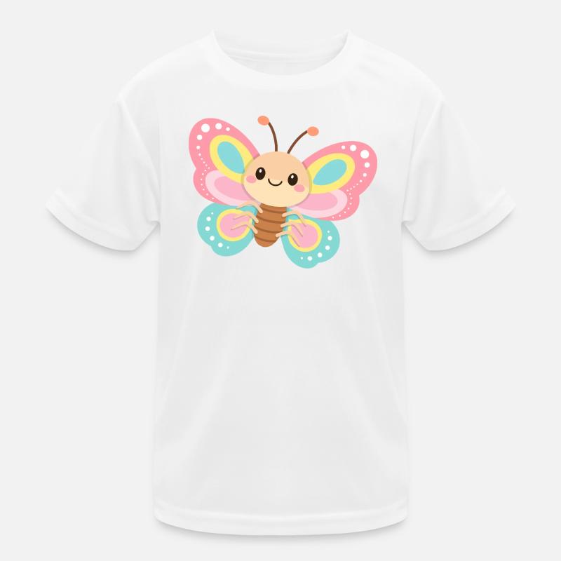 Pastel Butterfly Kids Functional T-Shirt