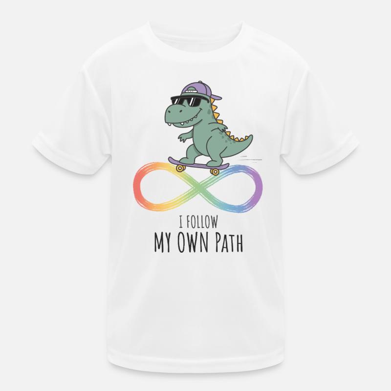 Je suis mon propre chemin, Dinousaur T-shirt sport Enfant