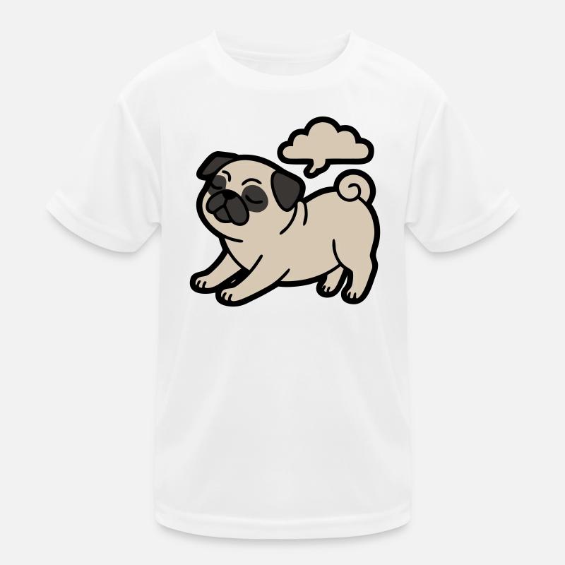 Pupsender Mops Hund Lustig Kinder Funktions-T-Shirt