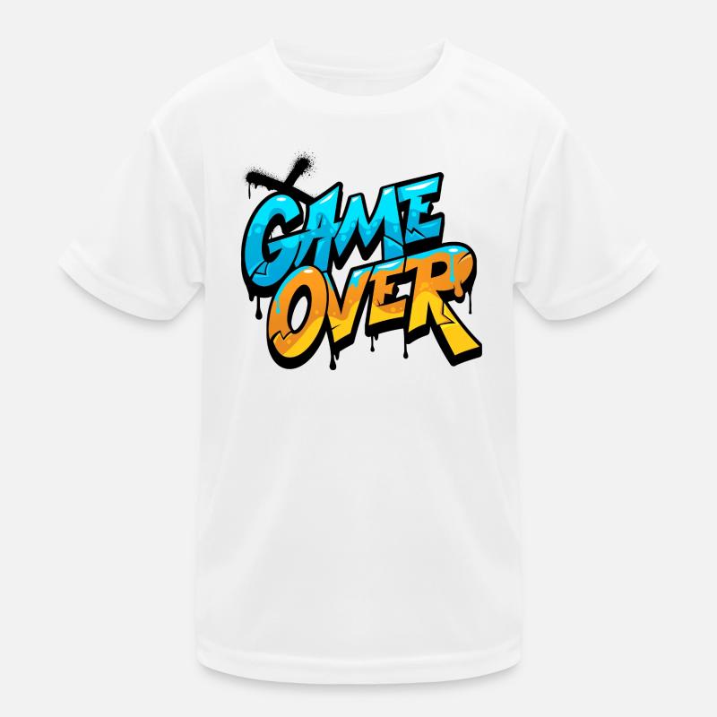 Game Over Graffiti Glow Kinder Funktions-T-Shirt
