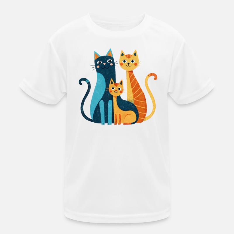 Bright Cat Trio: Moderne Verspieltheit Kinder Funktions-T-Shirt