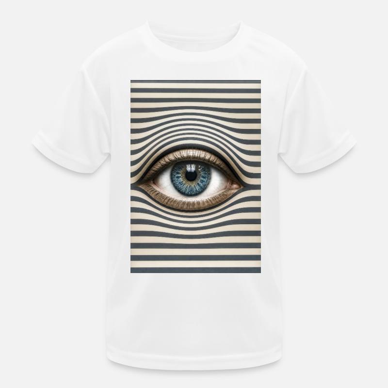 Eye Against Wavy Stripes Kids Functional T-Shirt