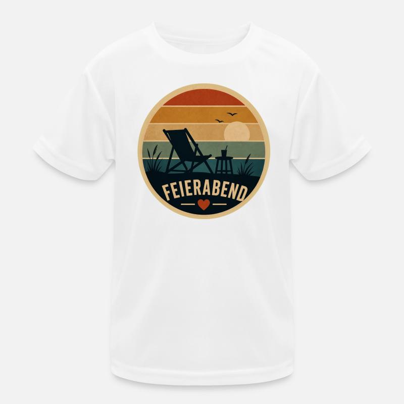 Feierabend Retro Kinder Funktions-T-Shirt
