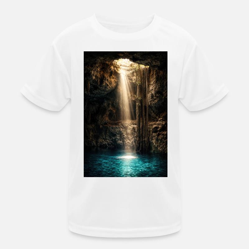 Cave Beams and Azure Pool Kids Functional T-Shirt