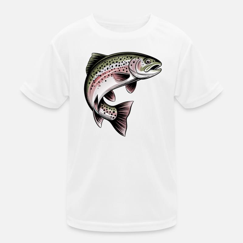 Forelle Angeln Kinder Funktions-T-Shirt