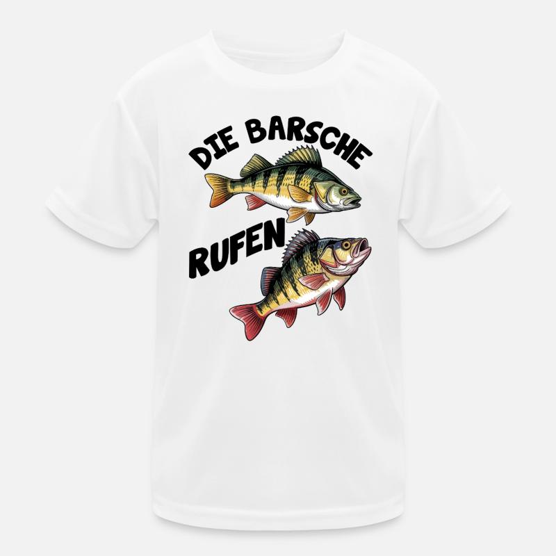 Barsch Angeln Kinder Funktions-T-Shirt