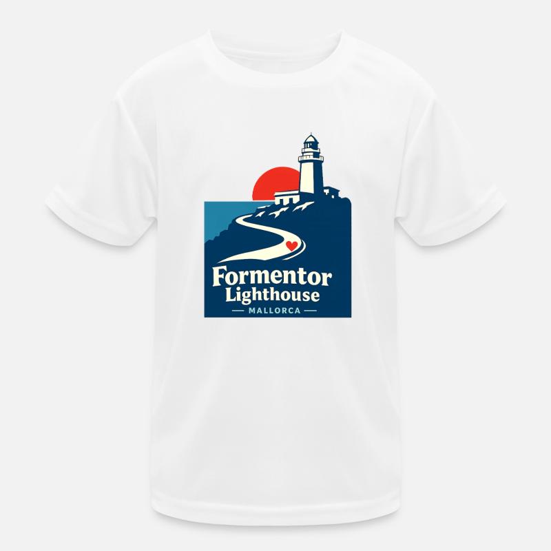 Mallorca Road Cycling Formentor Lighthouse Cap de  Kinder Funktions-T-Shirt