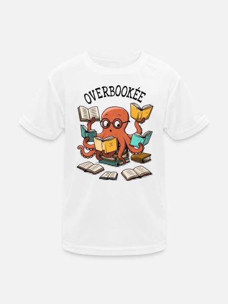 Overbookée - T-shirt sport Enfant - blanc - Devant