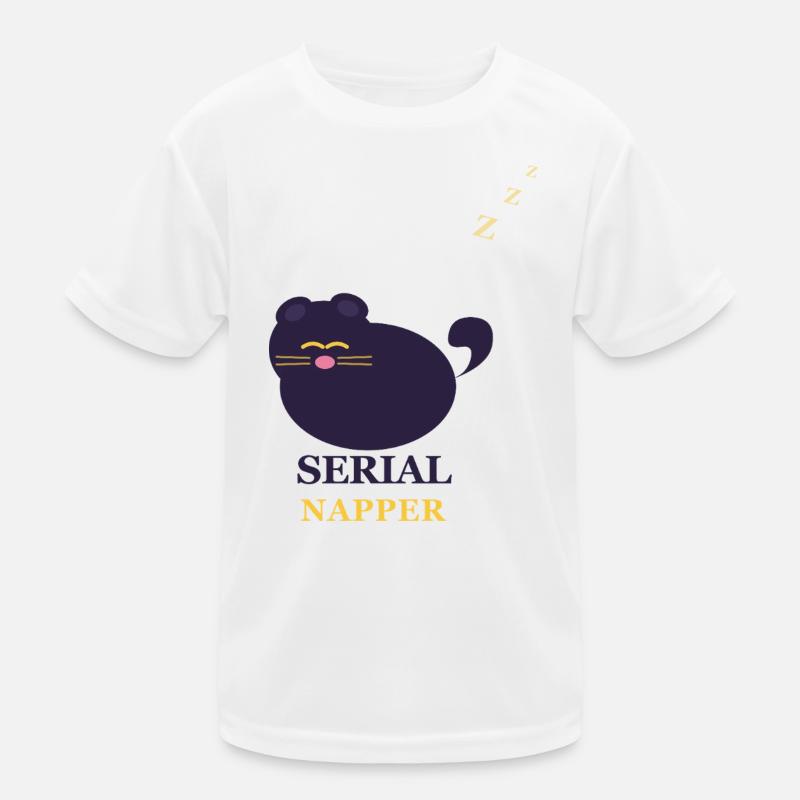 Serien-Napper-Katze Kinder Funktions-T-Shirt