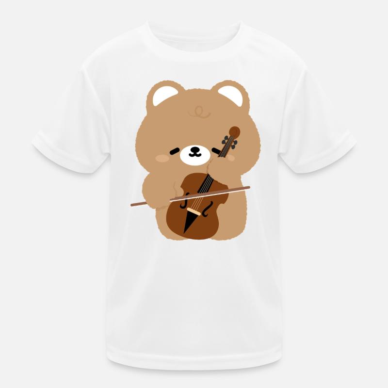 Bären-Cello-Charme Kinder Funktions-T-Shirt