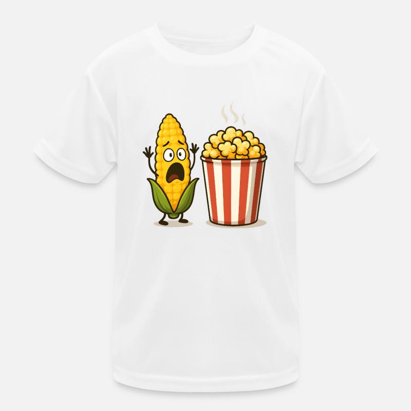 Shocked Corn Popcorn Kids Functional T-Shirt