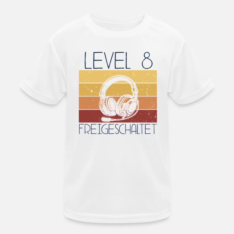 Level 8 Freigeschaltet Gaming Kinder Funktions-T-Shirt