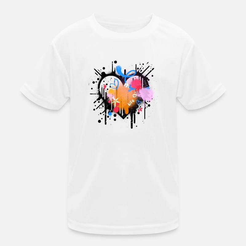 Lebenslust Graffiti Farbenspiel Kinder Funktions-T-Shirt