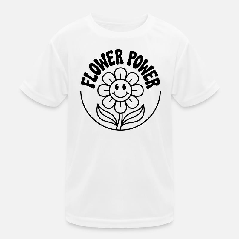 Flower Power Kinder Funktions-T-Shirt