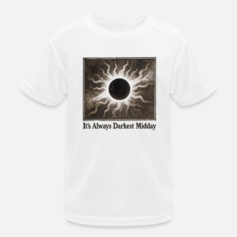 Dunkelster Mittag | Sonnenfinsternis Kinder Funktions-T-Shirt