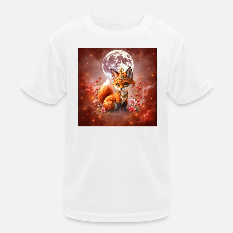 Lunar Fox mit Juwelen Kinder Funktions-T-Shirt