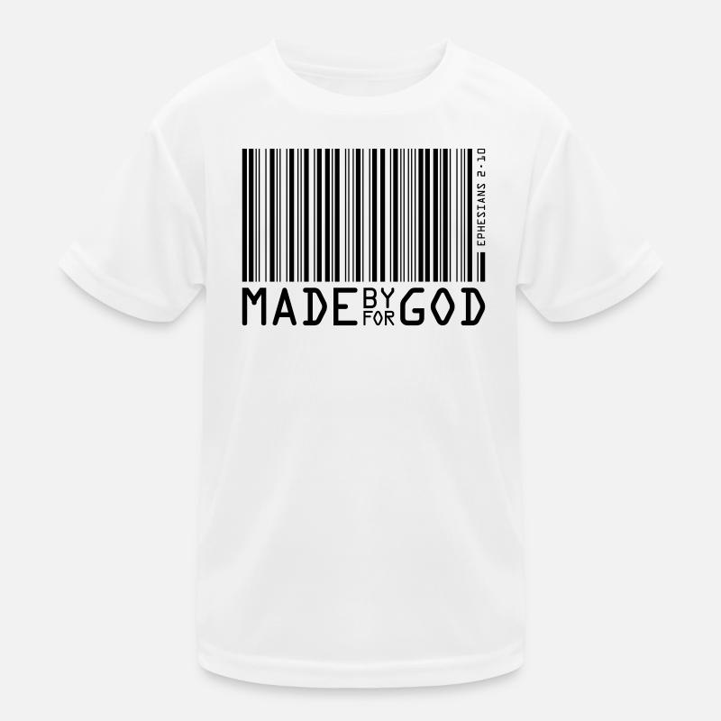 made by god - Kinder Funktions-T-Shirt - Weiß